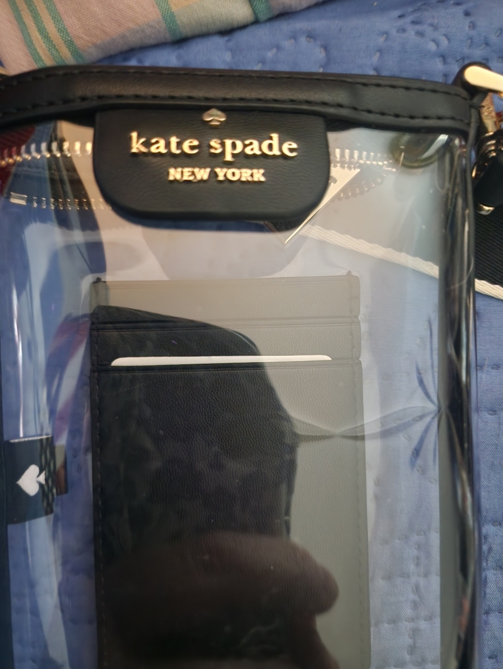 kate spade Clear Crossbody with Black Trim and Gold Hardware - Picture 3 of 5
